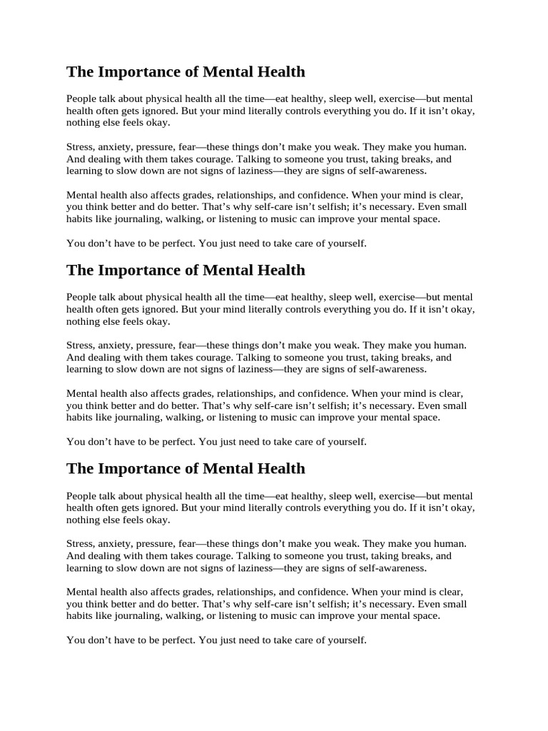 Understanding Mental Health Essentials | PDF | Mental Health | Mind