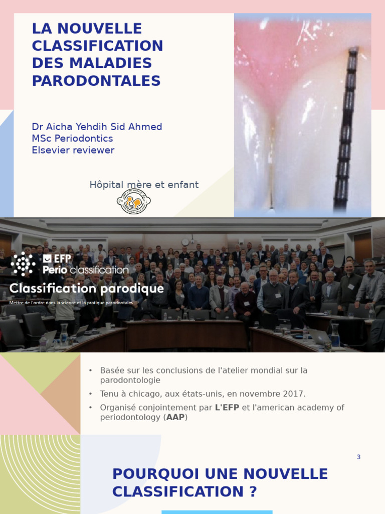 Nouvelle Classification des Maladies Parodontales | PDF | Spécialités ...