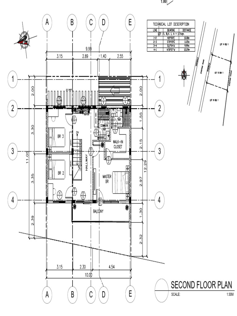 Second Floor Plan Layout 1:30M | PDF