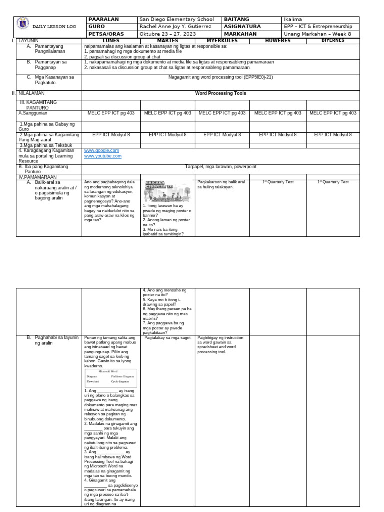 Epp Ict Q1 W8 | PDF