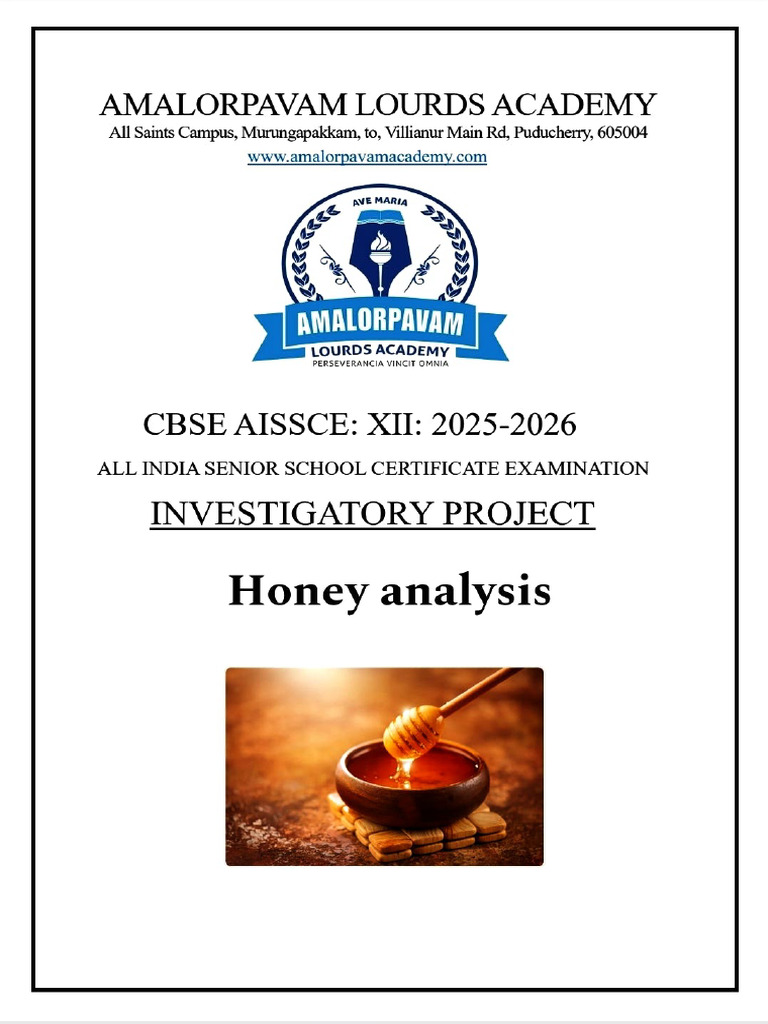 Honey Analysis | PDF