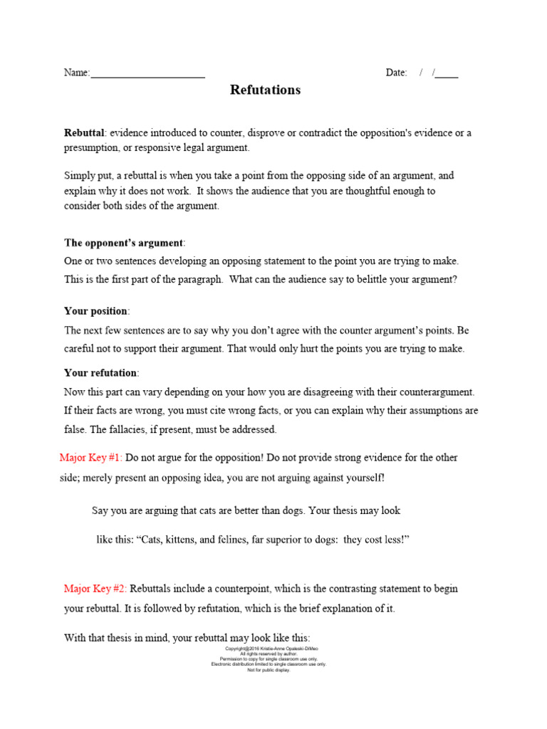 Crafting Effective Rebuttals | PDF | Terminal Illness | Argument