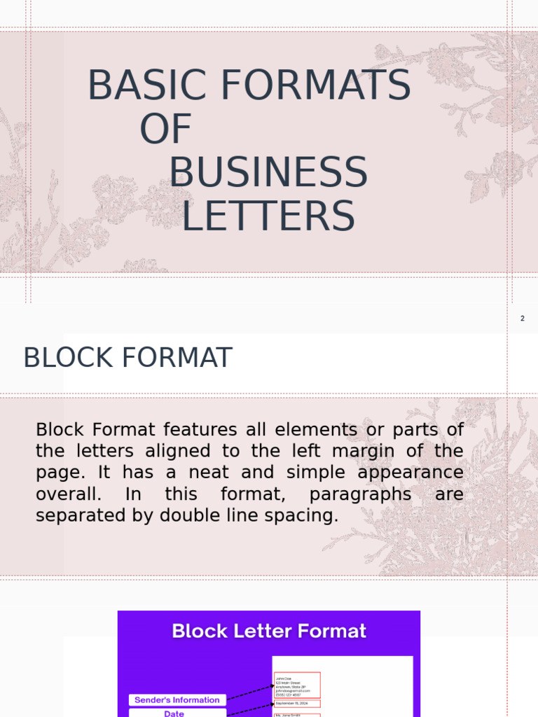 Business Letter Formats Explained | PDF