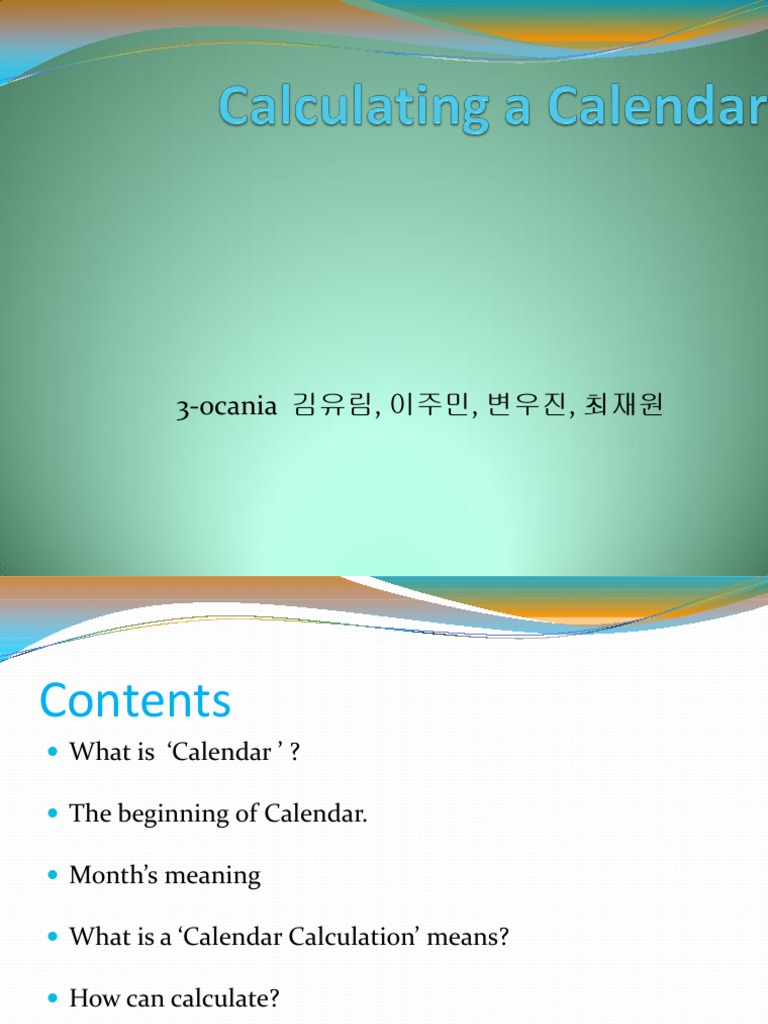 Understanding Calendars and Calculations | PDF | Calendar