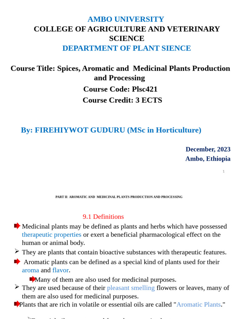 Medicinal and Aromatic Plants Overview | PDF | Fennel | Essential Oil