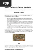 Jayden's Minecraft Custom Map Guide