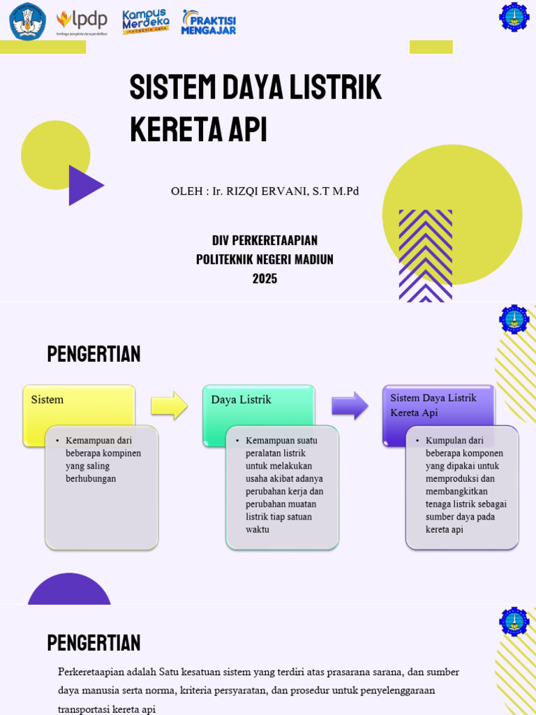 Sistem Daya Listrik Kereta Api 2025 | PDF