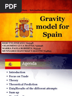 Gravity Model for Spain