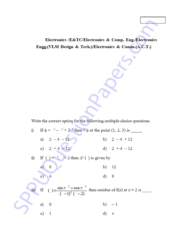 Be Electronics and Telecommunication Engineering Semester 3 2025 May ...