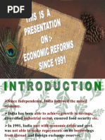 Economic Reforms Since 1991