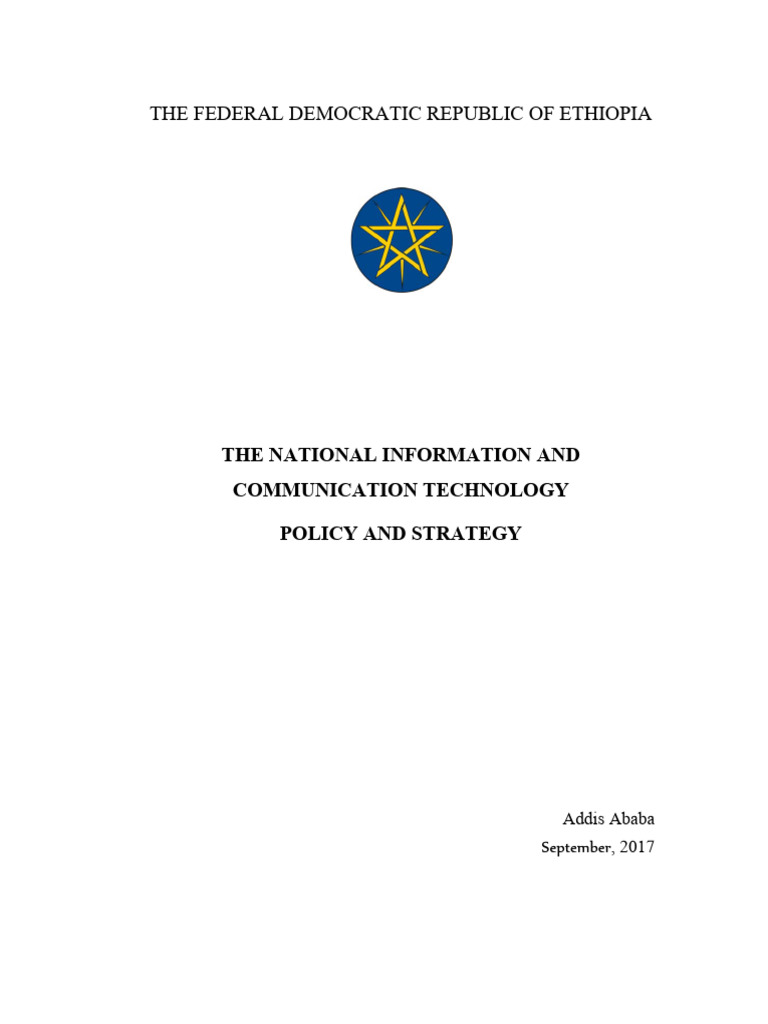 Ethiopia's National ICT Policy Overview | PDF | Governance ...