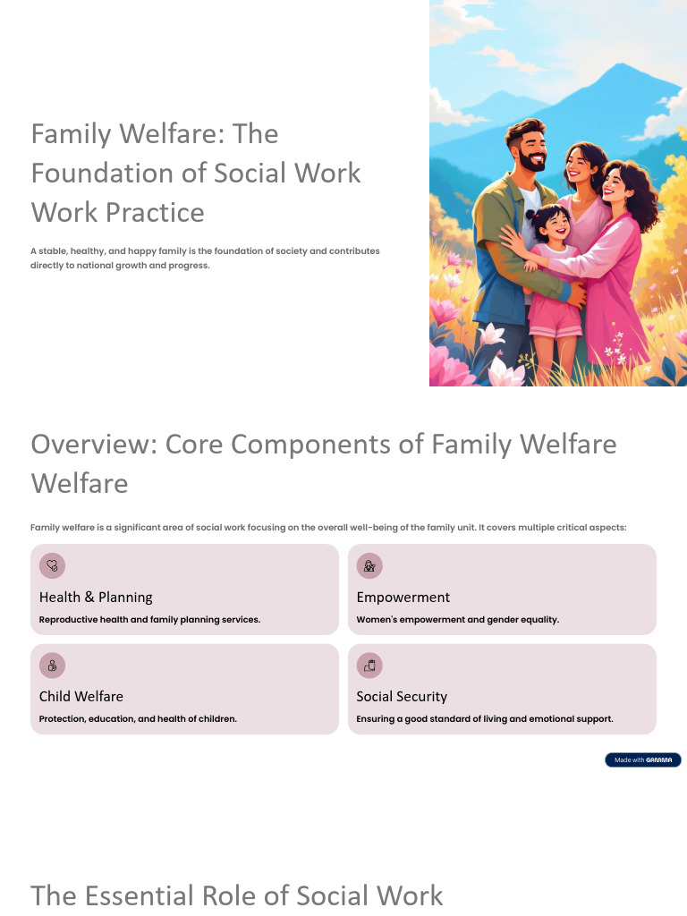 Family Welfare in Social Work Practice | PDF | Family | Social Work