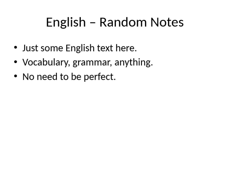 English Notes | PDF