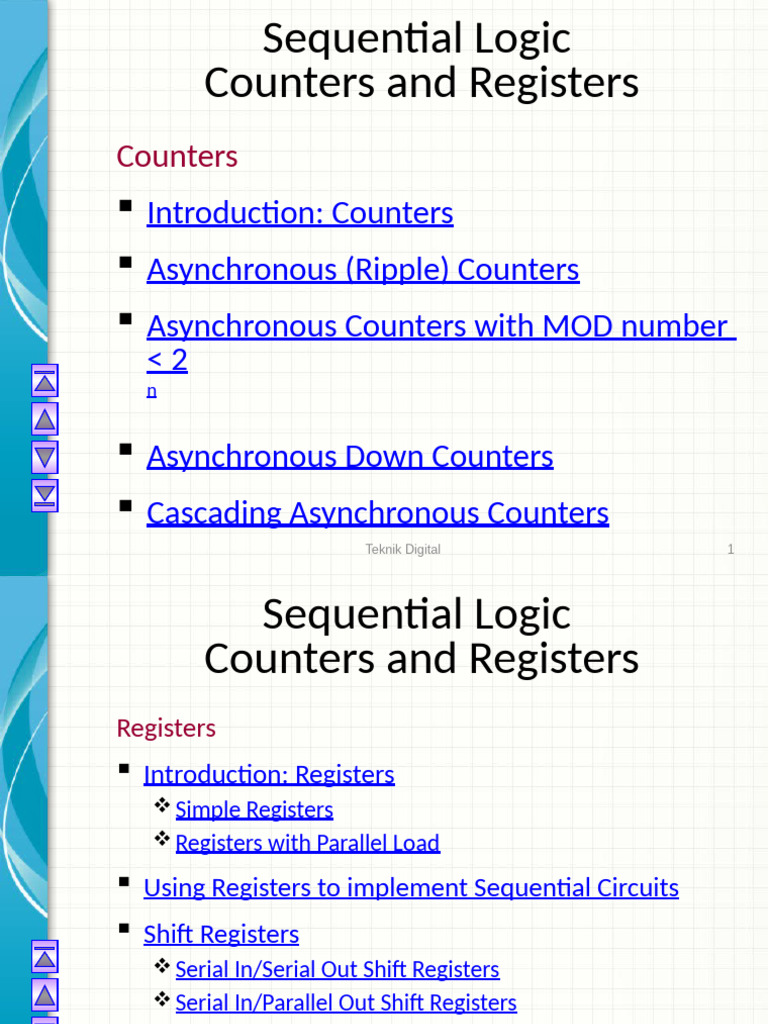 Digital Sequential Logic: Counters & Registers | PDF | Electrical ...