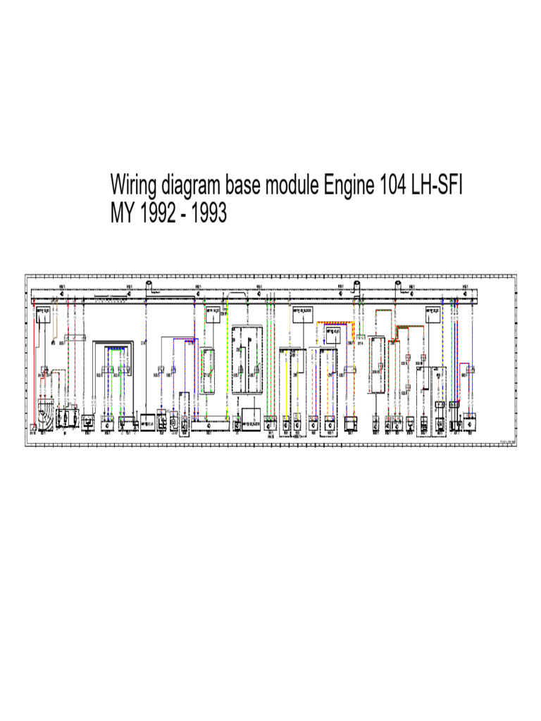 Wiring Diagram Base Module Engine 104 LH-SFI MY 1992 - 1993 | PDF