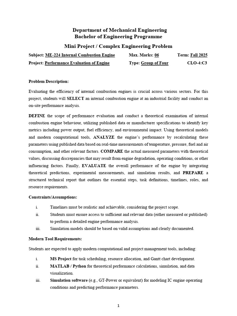 ME-224-ICE-CEP-2025.pdf | PDF | Simulation | Engineering