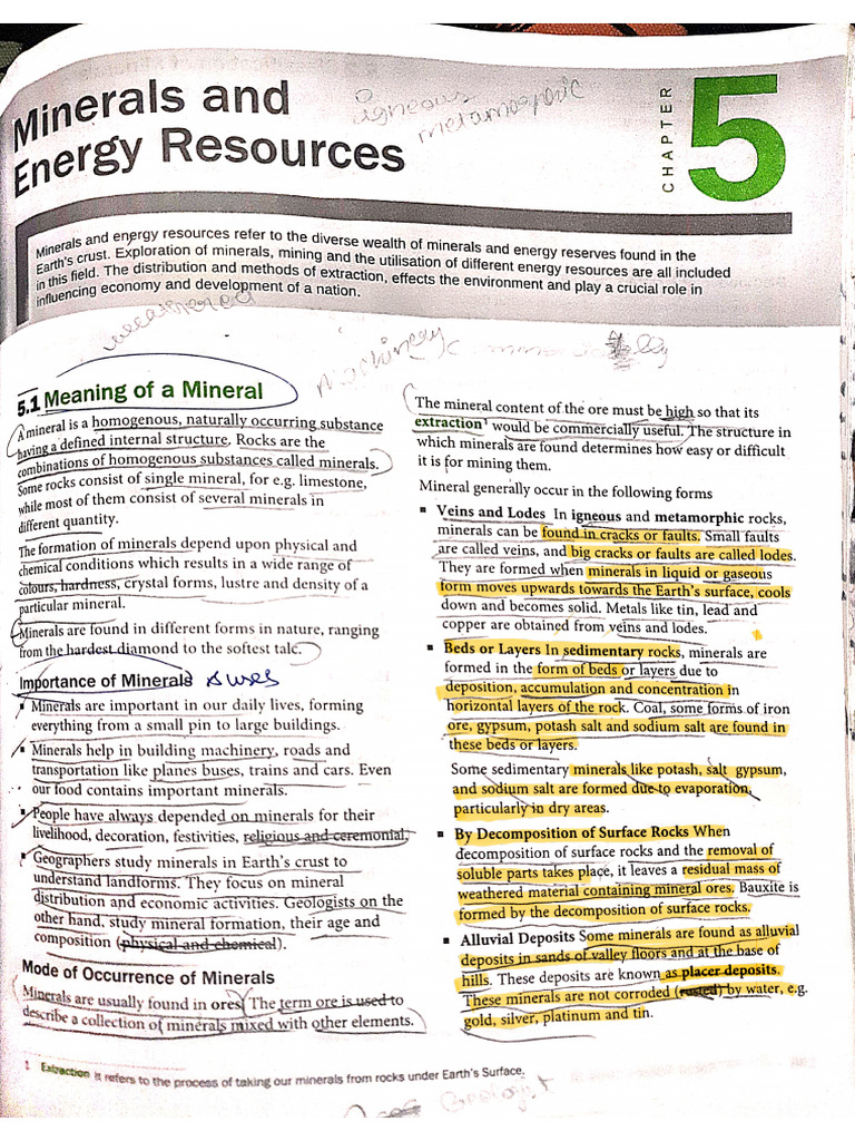 Mineral and Re Sources. | PDF