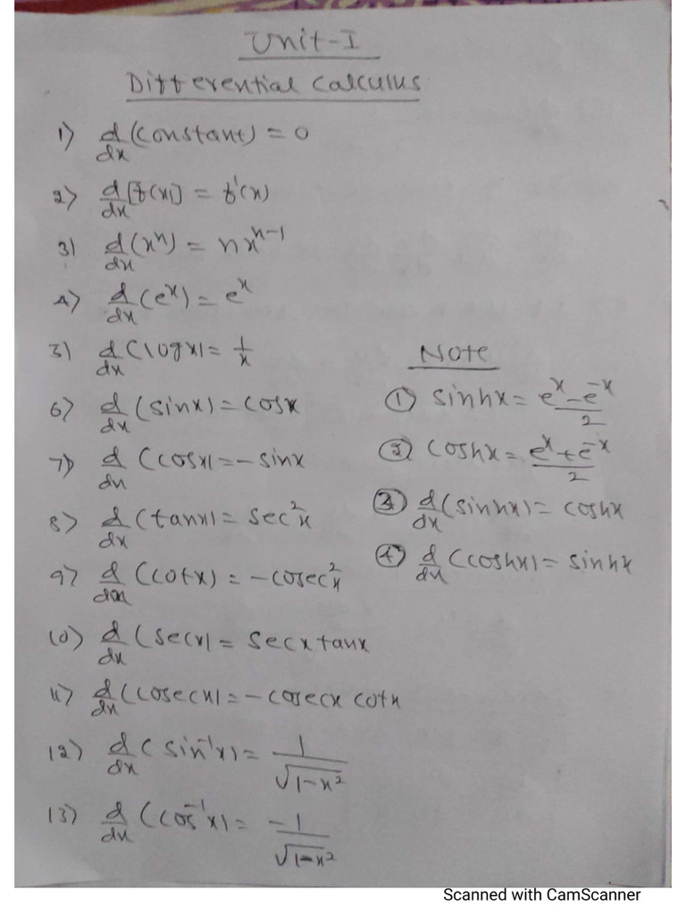 Unit - 1 First Sem Differential Calculus | PDF