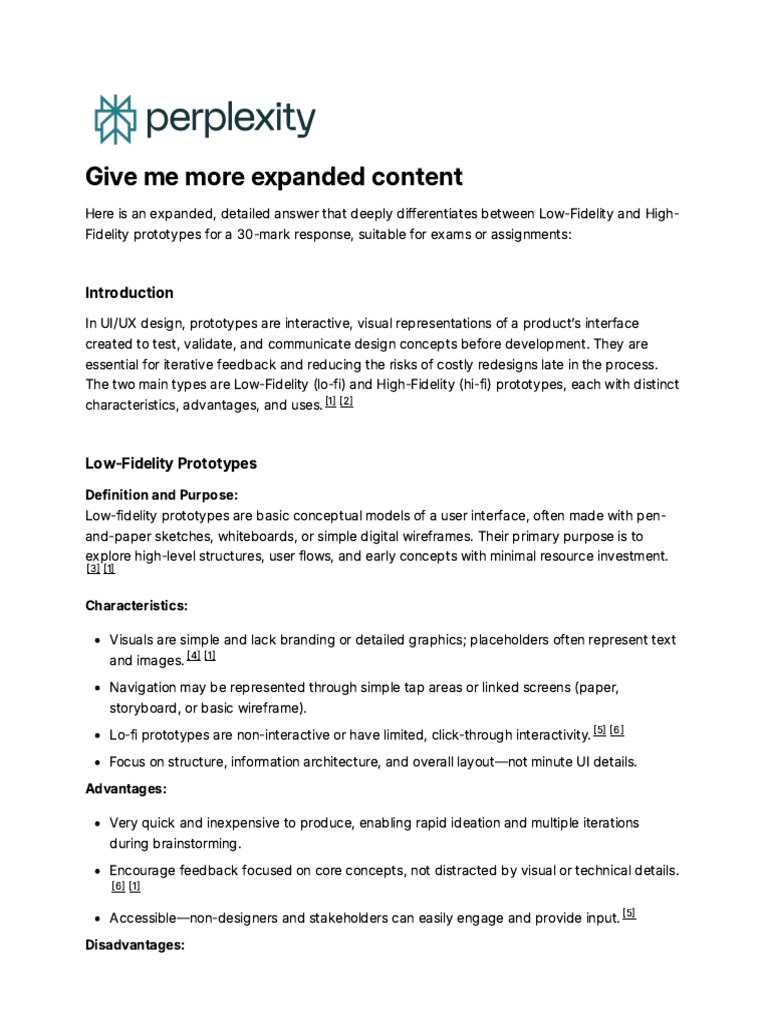 Give Me More Expanded Content | PDF | Usability | Prototype