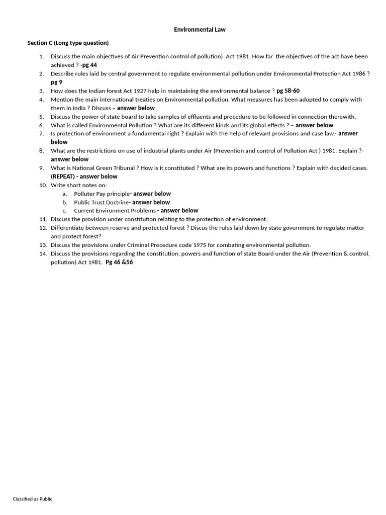 Key Aspects of Environmental Law in India | PDF | Greenhouse Gas ...