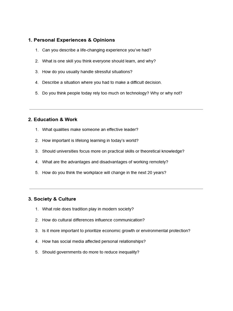 Engaging Discussion Questions Guide | PDF