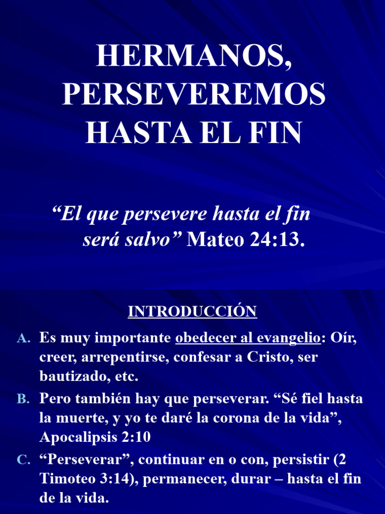 468596625 16 Perseverando Hasta El Fin | PDF | Cristo (título ...