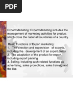 Export Marketing