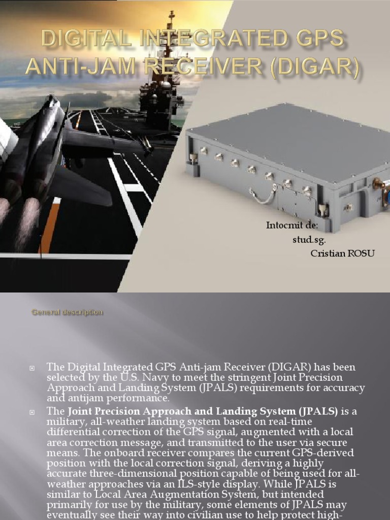 DIGAR: U.S. Navy's Anti-Jam GPS Solution | PDF