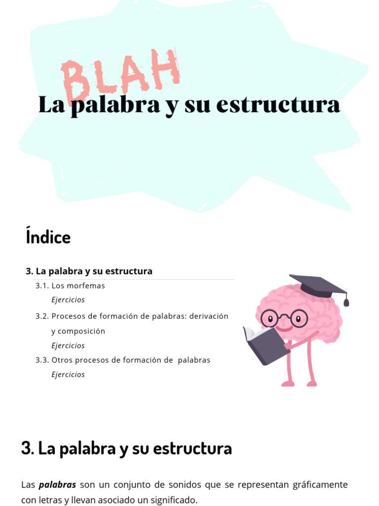 UD 1 La Palabra y Su Estructura | PDF | Palabra | Comunicación humana