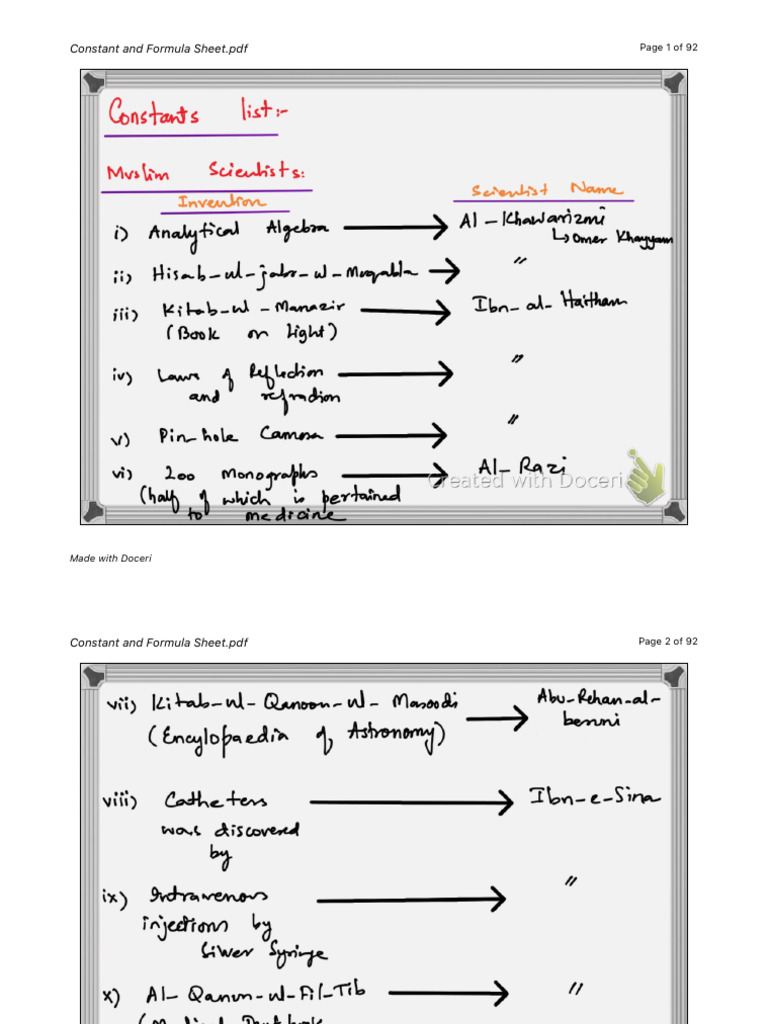 Essential Constants and Formulas Guide | PDF | Computer File | Computer ...
