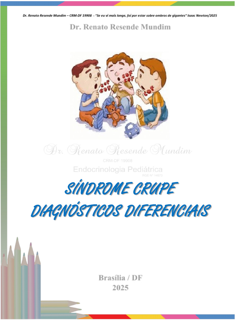 Diagnóstico da Síndrome do Crupe | PDF | Medicina Clínica ...