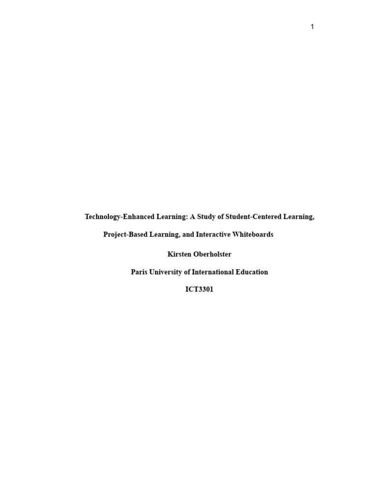 Technology-Enhanced Learning Methods | PDF | Learning | Project Based ...