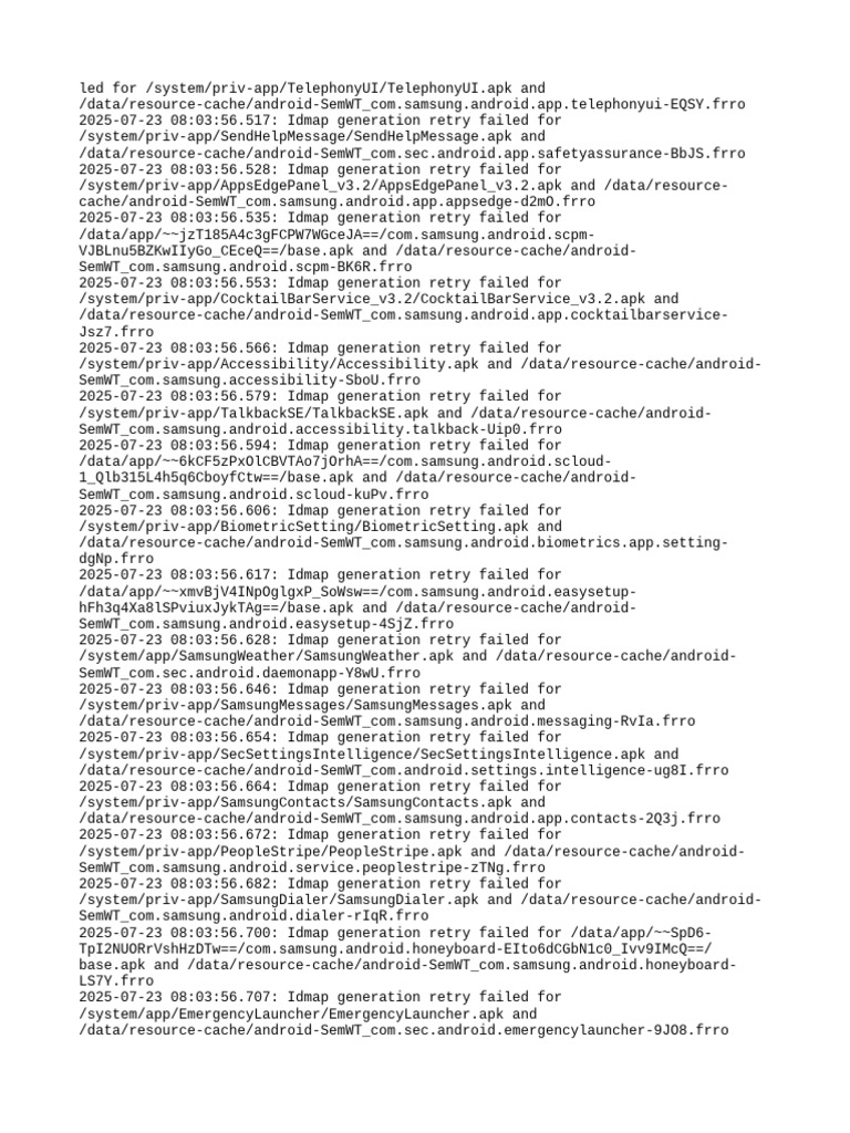 Samsung App Idmap Generation Failures | PDF | Android (Robot ...