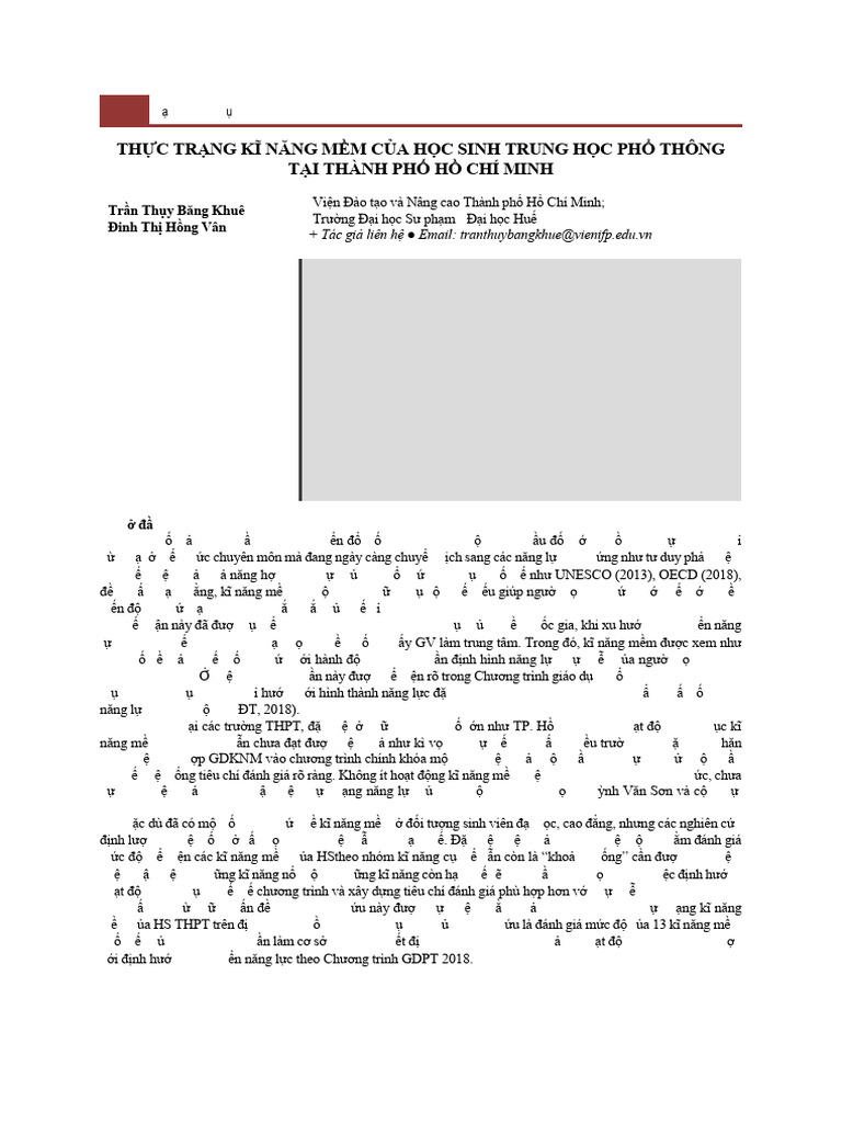 Thc Trng k Nng Mm CA Hc Sinh Trung Hc Ph Thng Ti Thnh Ph h Ch Minh | PDF