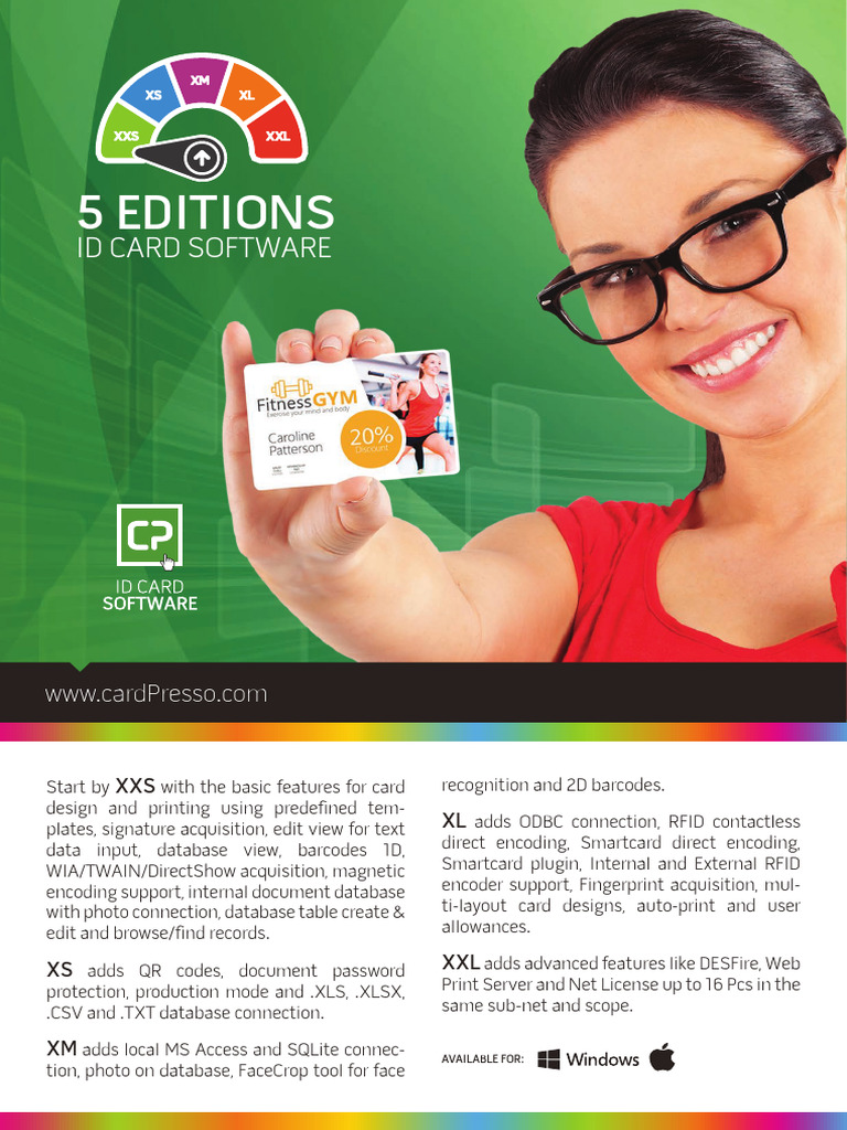 Comprehensive ID Card Software Features | PDF | Microsoft Windows ...
