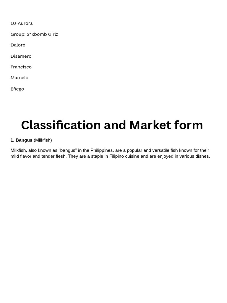 Philippine Seafood Varieties and Forms | PDF | Shrimp | Foods