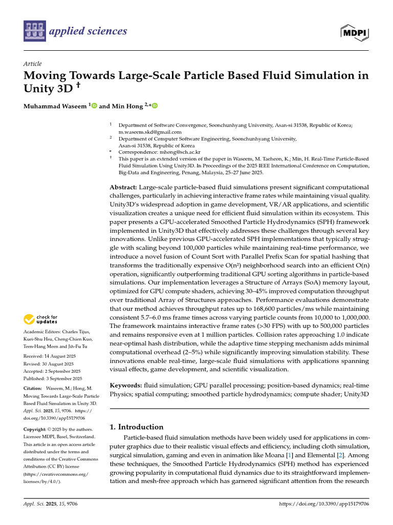 Large-Scale Fluid Simulation in Unity 3D | PDF | Simulation | Graphics ...
