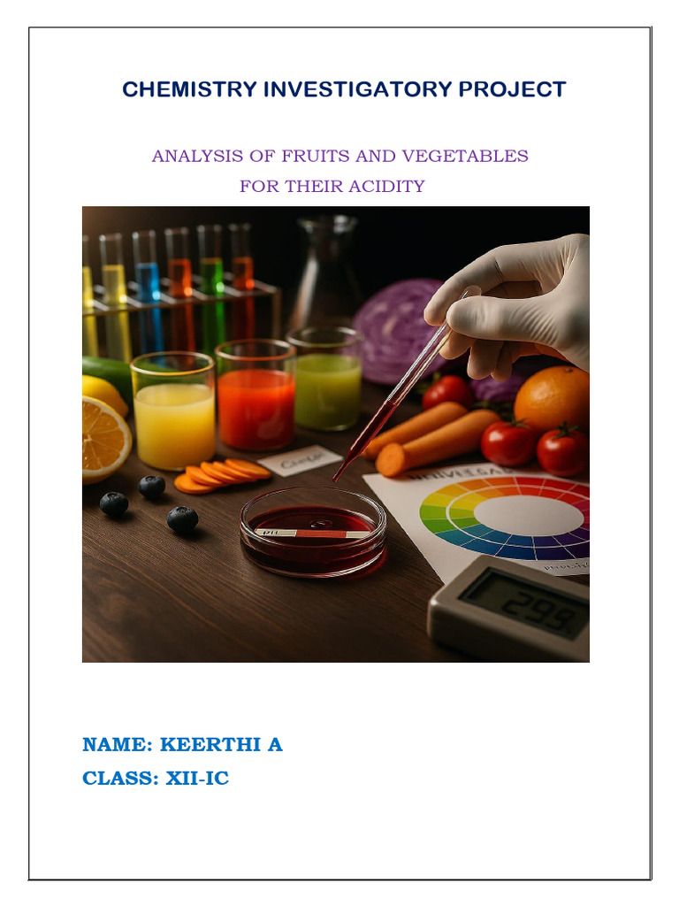 Fruit and Vegetable Acidity Analysis | PDF | Foods | Vegetables