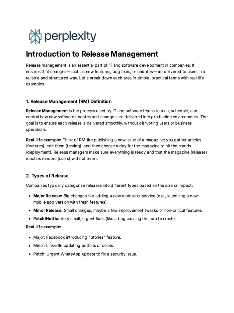 Understanding Release Management Basics | PDF | Software Testing ...