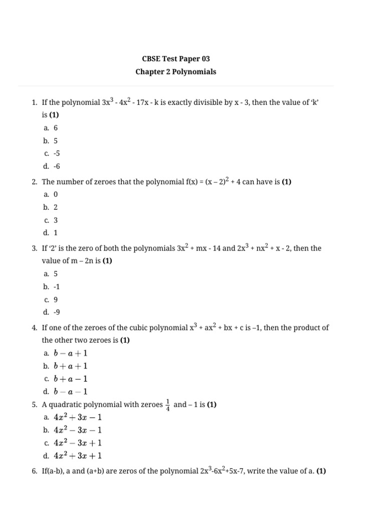 C1U4BbbVWCZxa277fiFH | PDF | Polynomial | Zero Of A Function