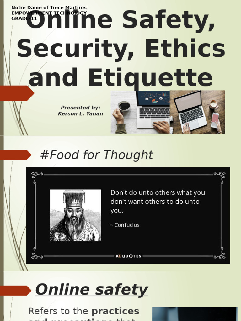 Online Safety and Cyber Ethics Guide | PDF | White Hat (Computer ...