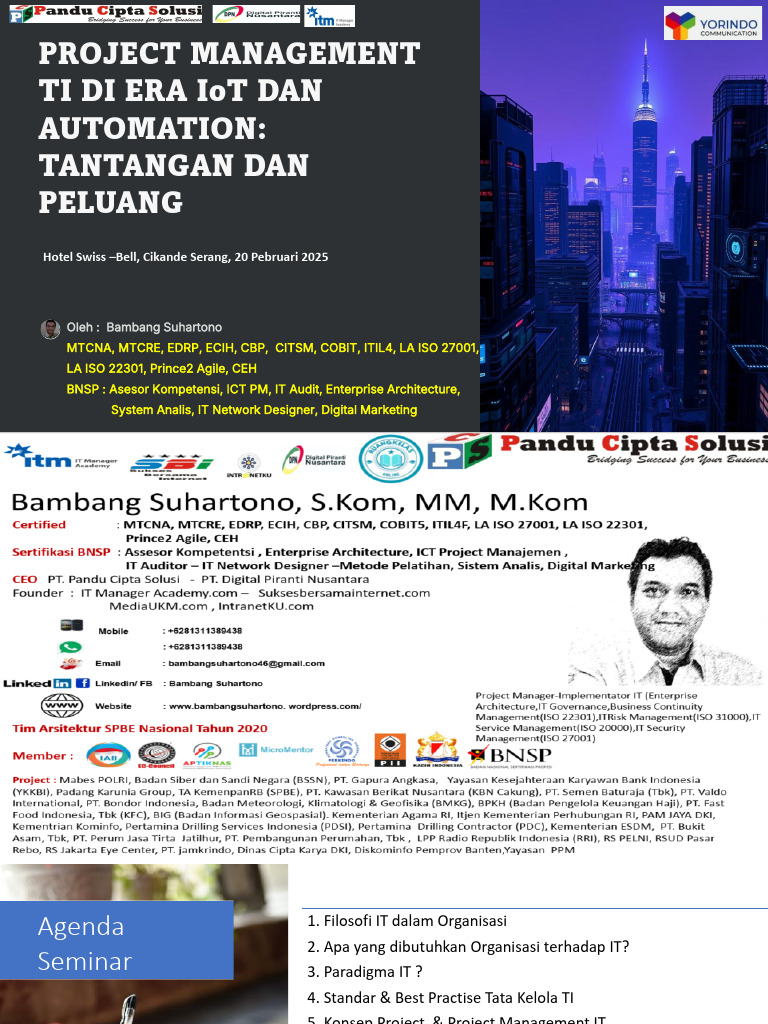 Tantangan Manajemen Proyek TI Era IoT | PDF