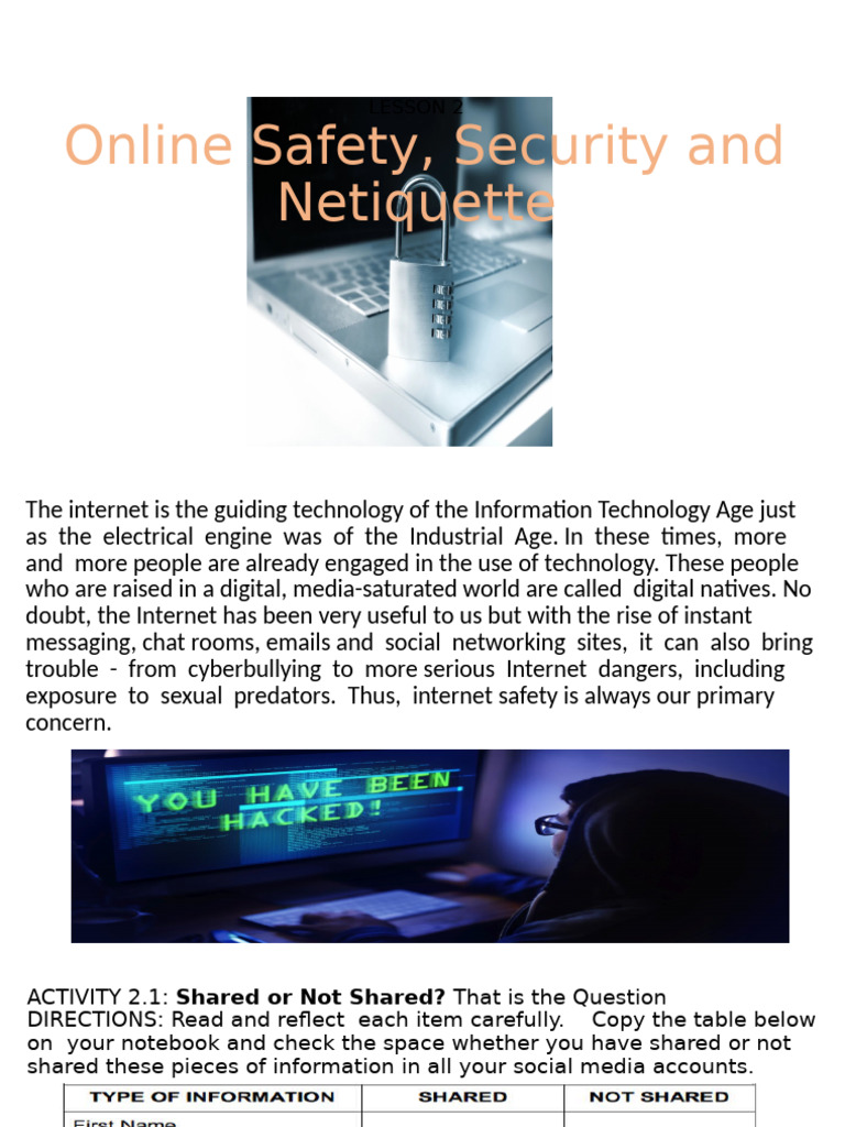 Online Safety and Netiquette Guide | PDF | Malware | Cybercrime