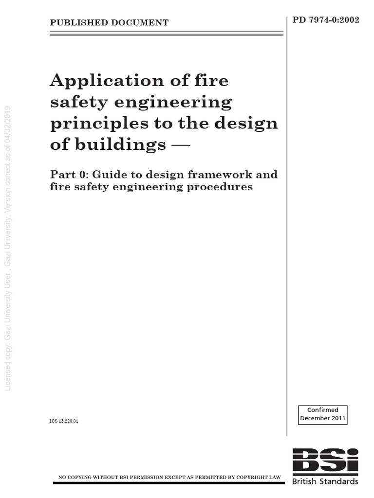 Fire Safety Engineering Guidelines | PDF