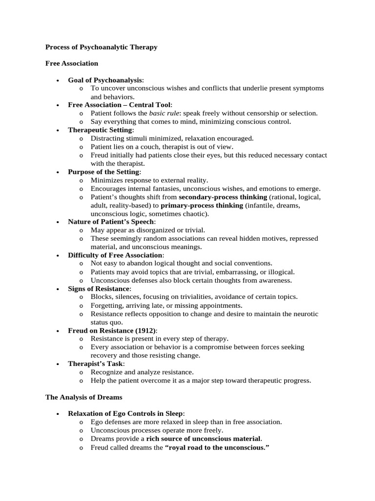 Process in Psychoanalysis | PDF | Psychoanalysis | Unconscious Mind