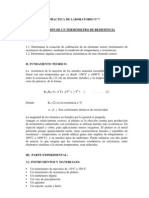 Calibracion de Un Termometro de Resistenncia (Para Corregirse