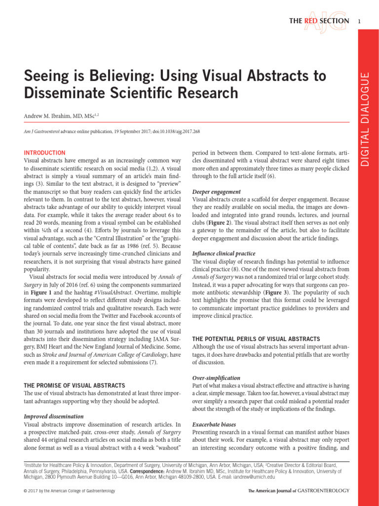 Using Visual Abstracts To Disseminate Scientific Research - Andrew M ...