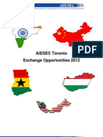 AIESEC Toronto Exchange Programmes 2012 - Information Booklet