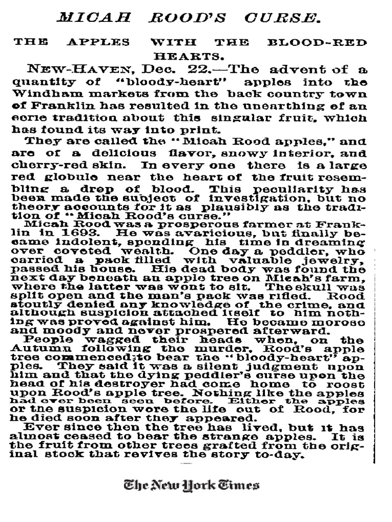 Micah Rood Apples Around in The 1880s | PDF