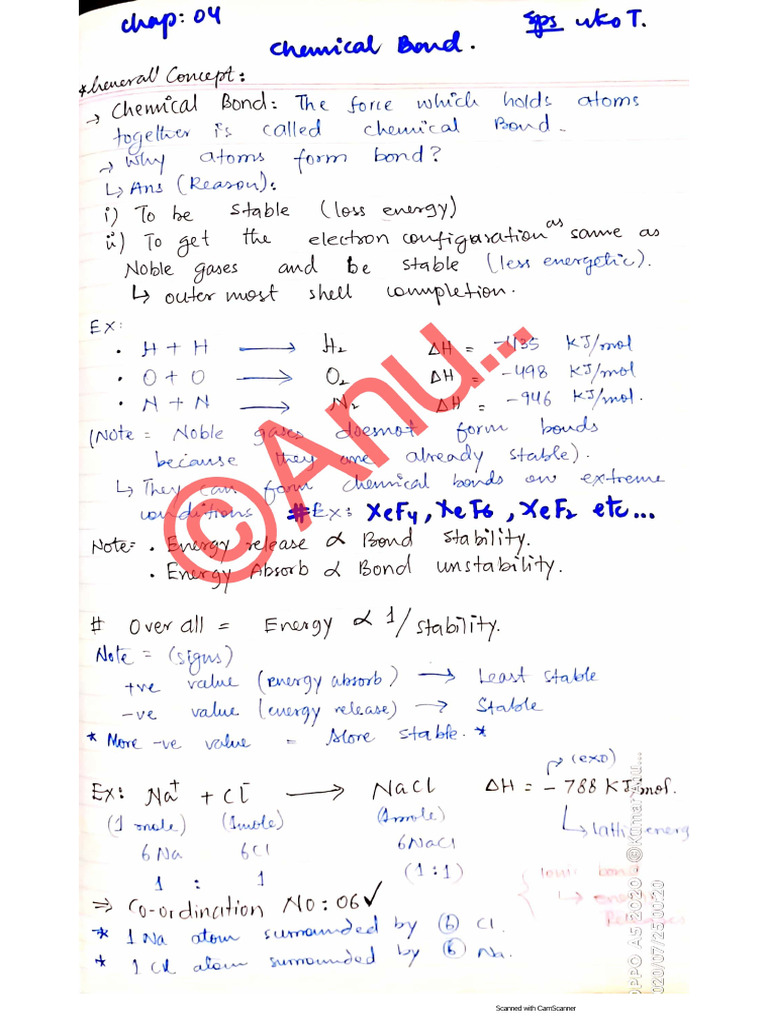 Chem Xi CHP 04 SPSC Notes | PDF